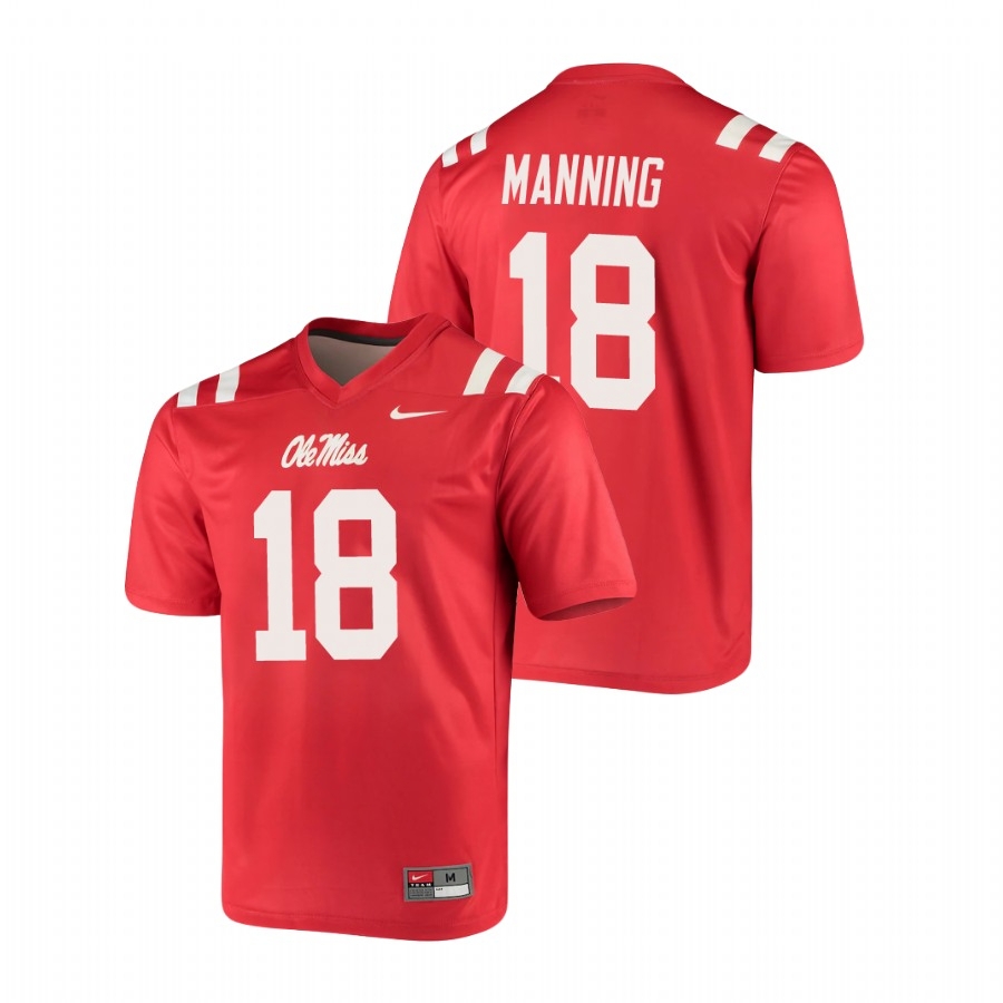 Ole Miss Rebels Men's NCAA Archie Manning #18 Red Legend Nike College Football Jersey ODQ3049SG